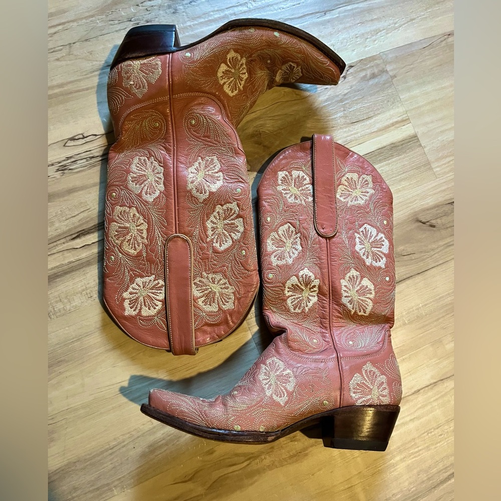 Pink Old Gringo boots - refurbished sole - Picture 4 of 14